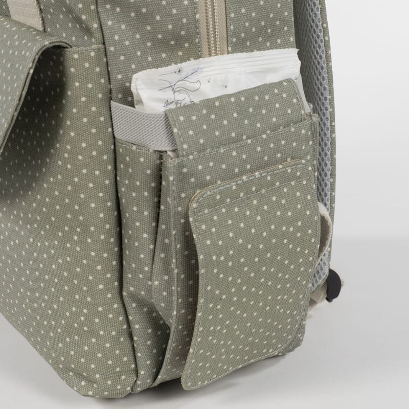 Walking Mum Rucksack Τσάντα Backpack Με Αλλαξιέρα Polka Dot Poppy Moss