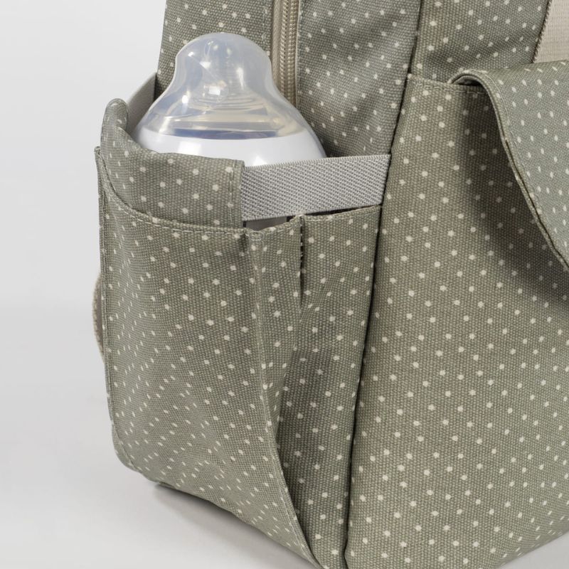 Walking Mum Rucksack Τσάντα Backpack Με Αλλαξιέρα Polka Dot Poppy Moss