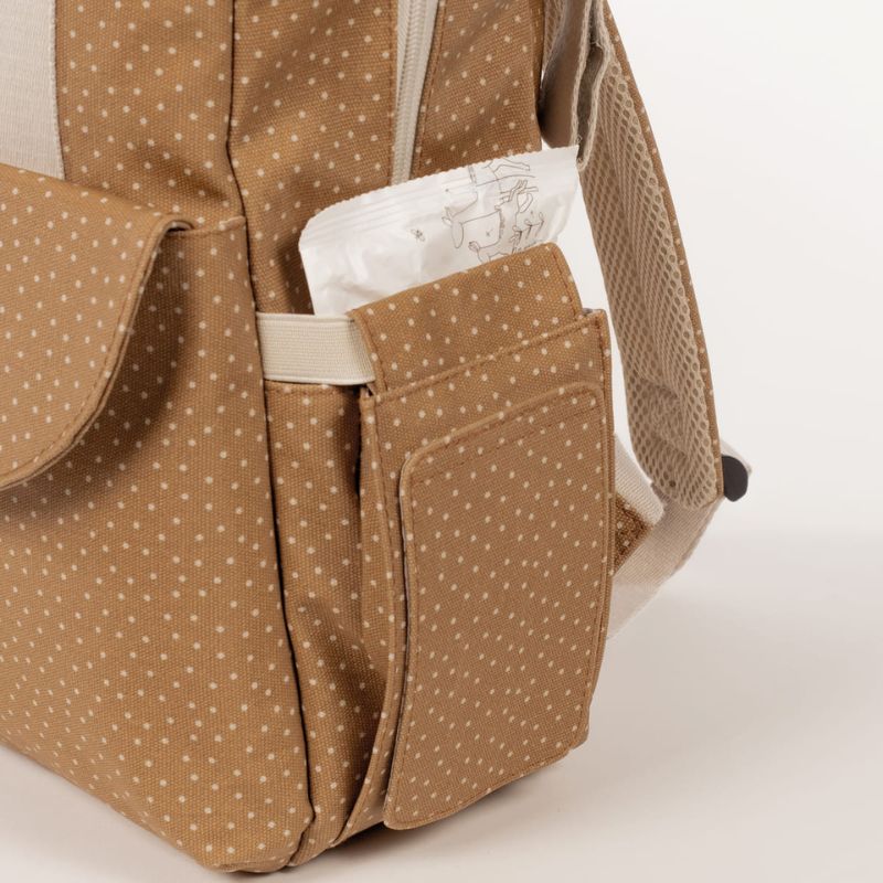 Walking Mum Rucksack Τσάντα Backpack Με Αλλαξιέρα Polka Dot Poppy Cinnamon
