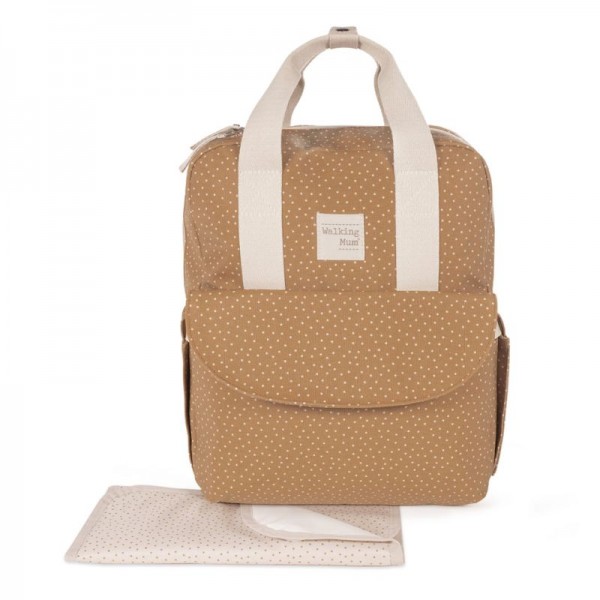 Walking Mum Rucksack Τσάντα Backpack Με Αλλαξιέρα Polka Dot Poppy Cinnamon
