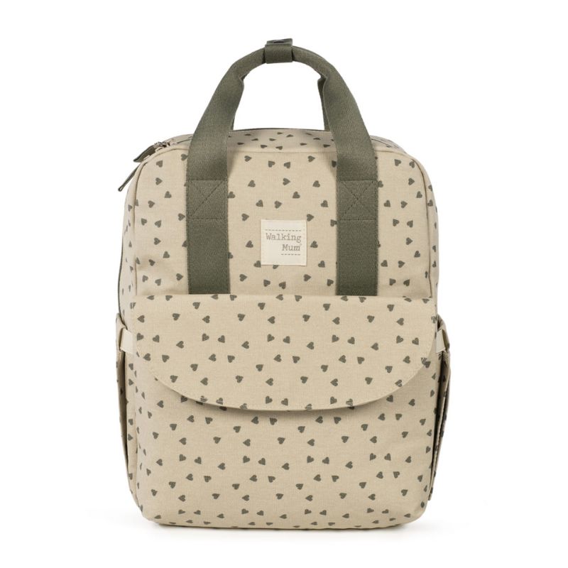 Walking Mum Rucksack Τσάντα Backpack Με Αλλαξιέρα Hearts Poppy Moss