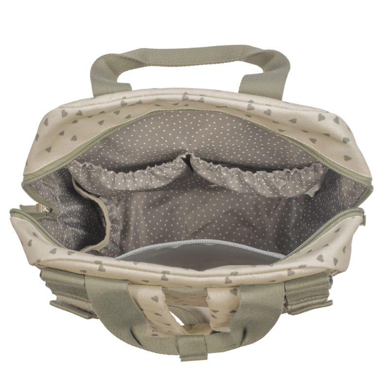 Walking Mum Rucksack Τσάντα Backpack Με Αλλαξιέρα Hearts Poppy Moss