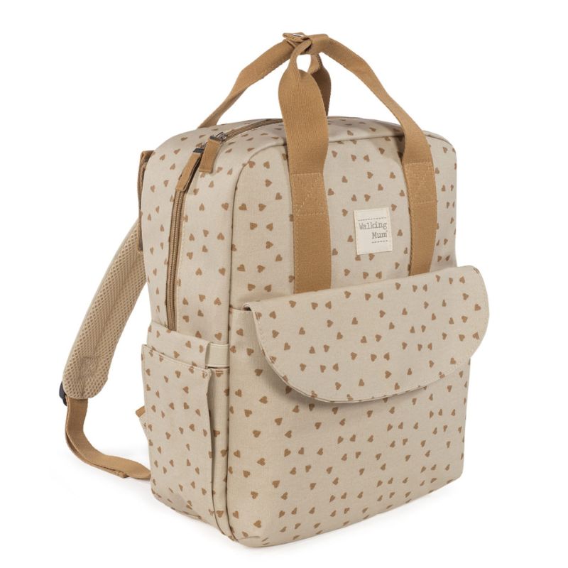 Walking Mum Rucksack Τσάντα Backpack Με Αλλαξιέρα Hearts Poppy Cinnamon