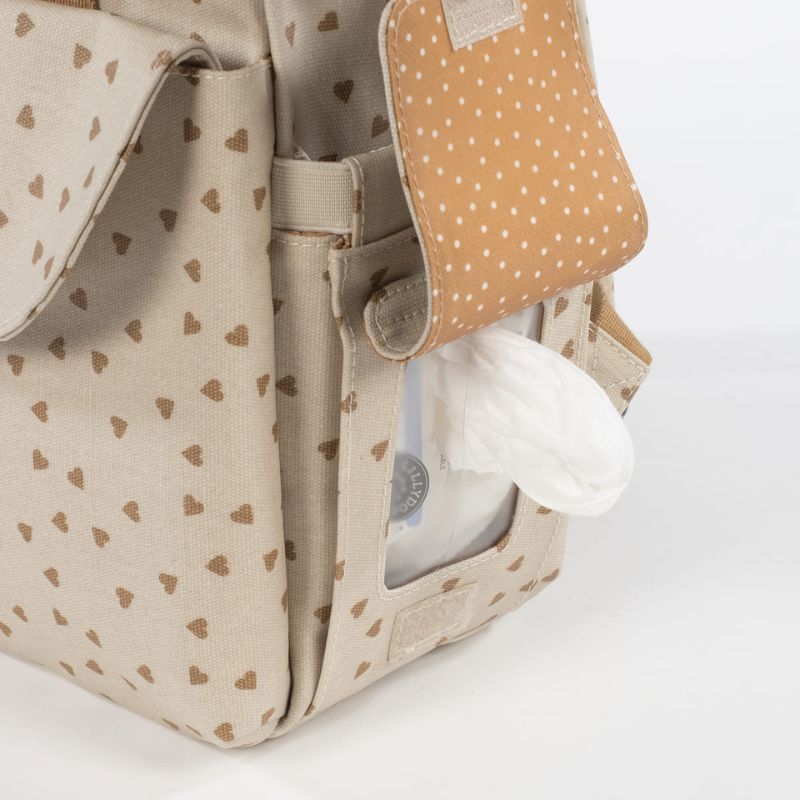 Walking Mum Rucksack Τσάντα Backpack Με Αλλαξιέρα Hearts Poppy Cinnamon