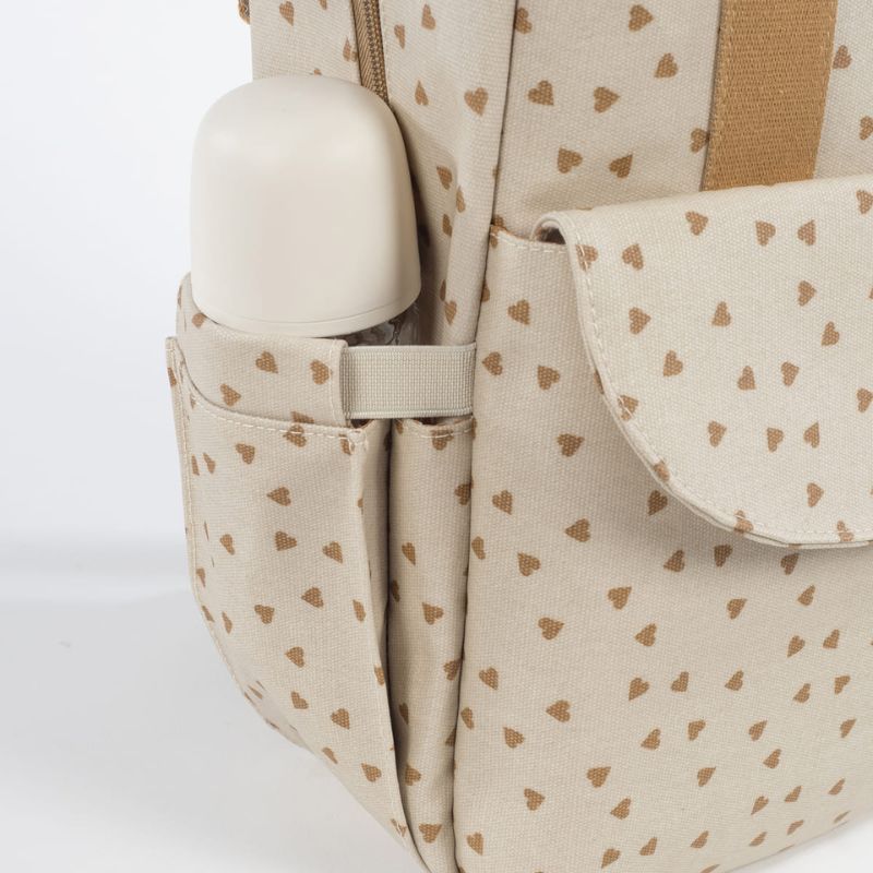 Walking Mum Rucksack Τσάντα Backpack Με Αλλαξιέρα Hearts Poppy Cinnamon