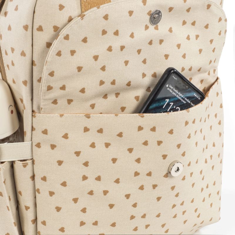 Walking Mum Rucksack Τσάντα Backpack Με Αλλαξιέρα Hearts Poppy Cinnamon