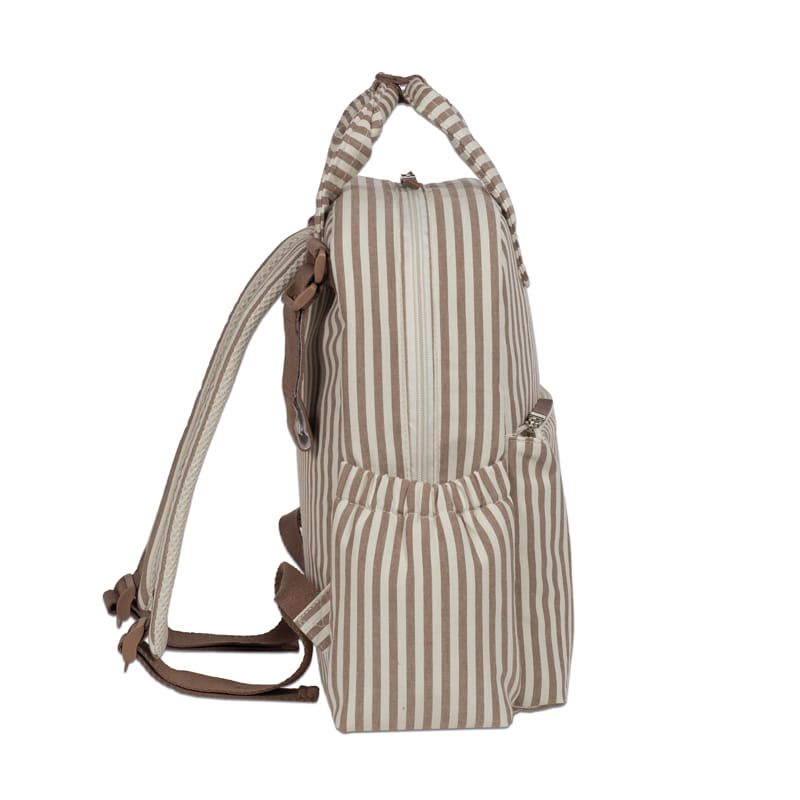 Walking Mum Rucksack Τσάντα Backpack Με Αλλαξιέρα Praline Strips Moka