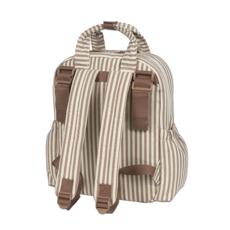 Walking Mum Rucksack Τσάντα Backpack Με Αλλαξιέρα Praline Strips Moka