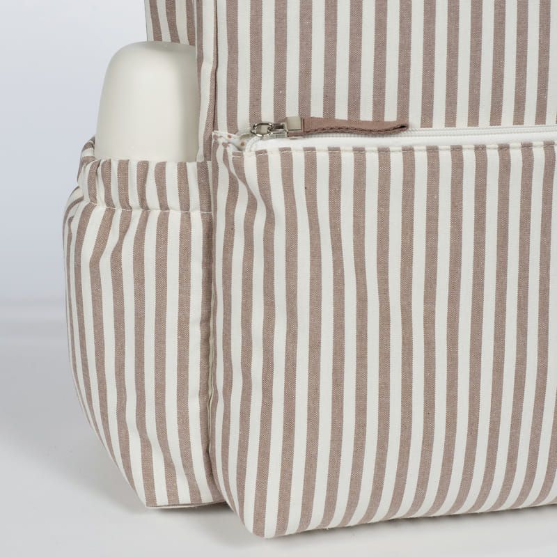 Walking Mum Rucksack Τσάντα Backpack Με Αλλαξιέρα Praline Strips Moka