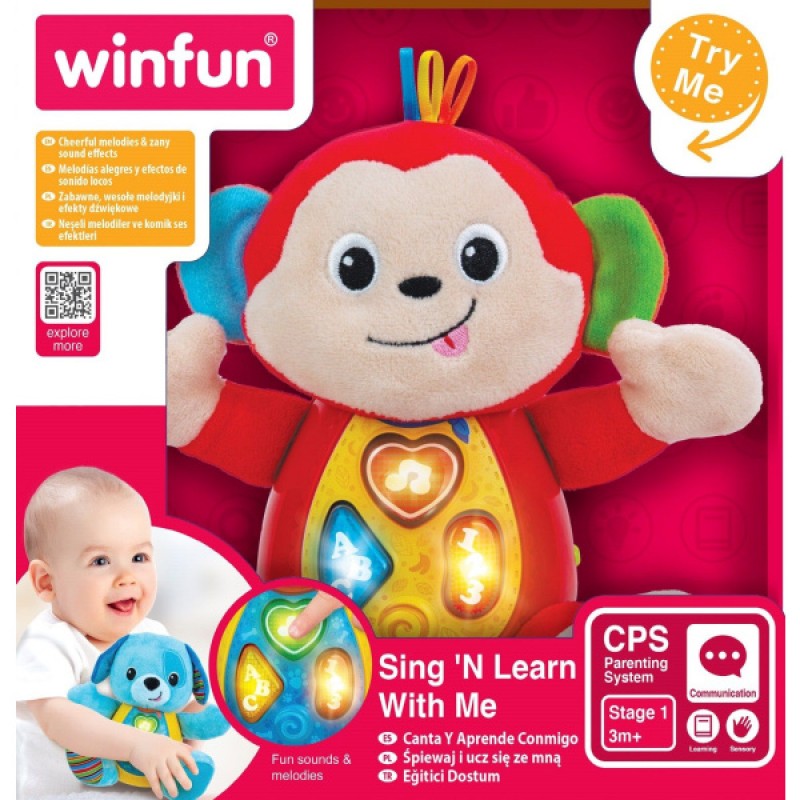 Winfun Μελωδικό Μαϊμουδάκι Sing N’ Learn Animal Pal – Monkey