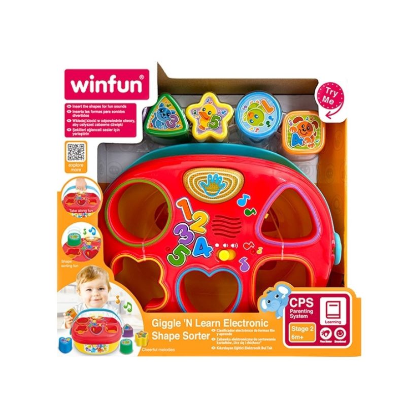 Winfun Ηλεκτρονικό Καλαθάκι Με Σχήματα Για 6+ Μηνών Giggle 'N Learn Electronic Shape Sorter