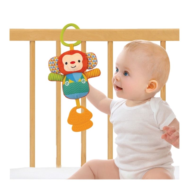 Winfun Chime & Teething Κρεμαστή Κουδουνίστρα Με Μασητικό Για 0+ Μηνών Lil' Monkey
