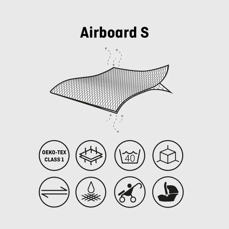 DOOLITTLE Αντιιδρωτικό κάλυμμα για καρότσι και κάθισμα αυτοκινήτου AIRBOARD _SIZE S