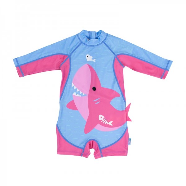 Zoocchini Βρεφικό Μαγιό για Surf UPF50+ Pink Shark