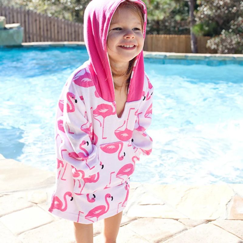 Zoocchini Παιδική Πετσετέ Κάπα Θαλάσσης με UPF 50+ Franny The Flamingo