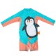 Zoocchini Αντιηλιακό Ολόσωμο Μαγιό Τύπου Surf με UPF 50+ Penguin