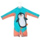 Zoocchini Αντιηλιακό Ολόσωμο Μαγιό Τύπου Surf με UPF 50+ Penguin