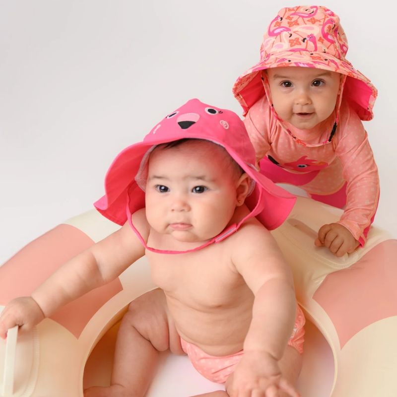 Zoocchini Αντιηλιακό Ολόσωμο Μαγιό Τύπου Surf με UPF 50+ Franny the Flamingo