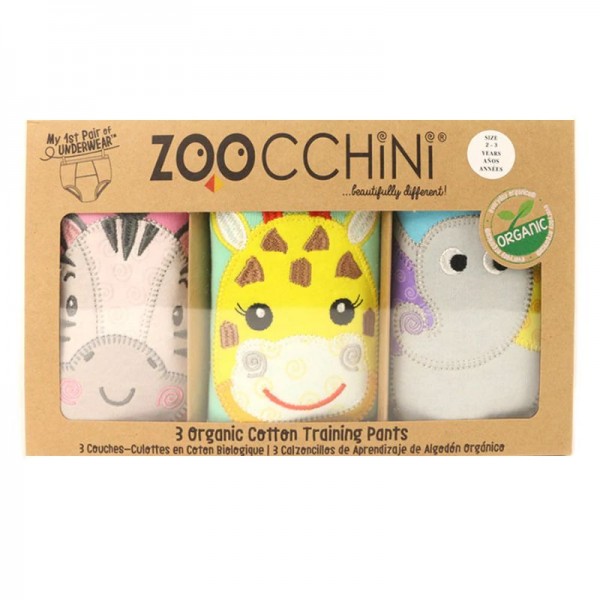 Zoocchini Σετ Οργανικά Εκπαιδευτικά Εσώρουχα 3 τμχ Zoo Friends