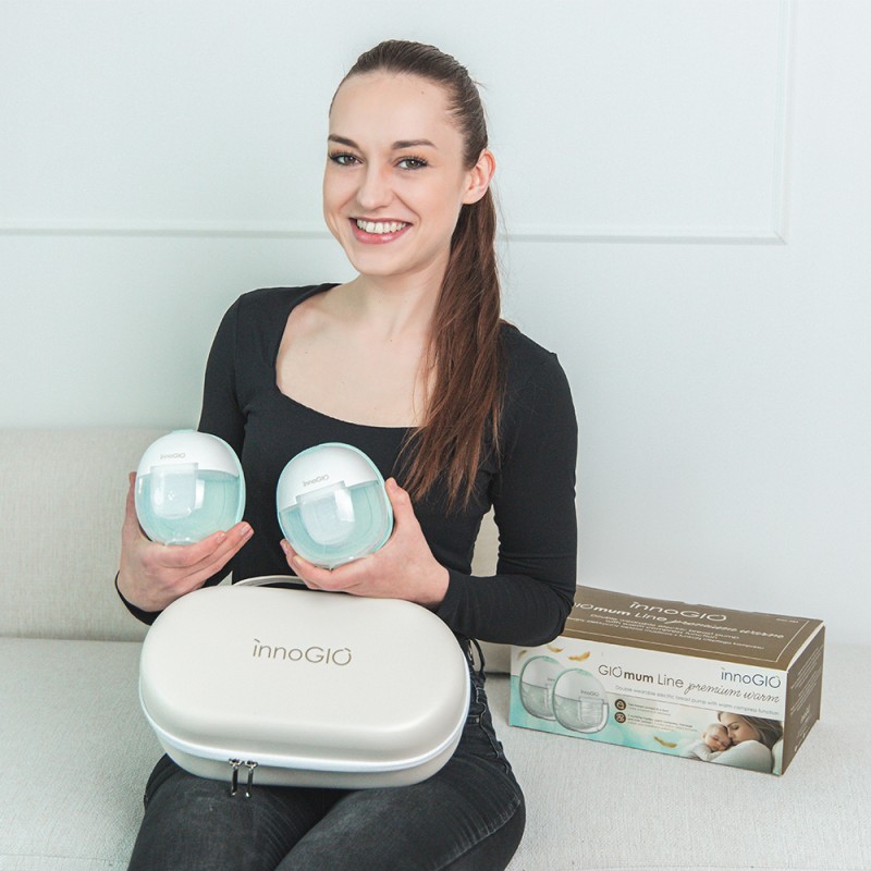 innoGio Giomum Line Premium Warm Φορητό Διπλό Θήλαστρο Μπαταρίας