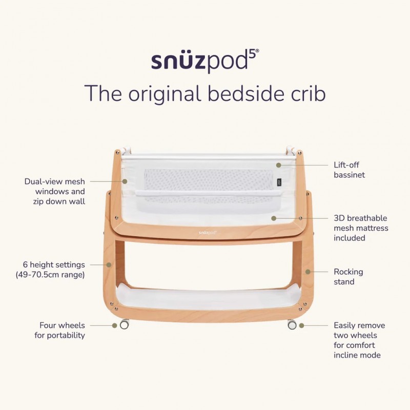 SNUZ ΒΡΕΦΙΚΟ ΛΙΚΝΟ SNUZPOD5 NATURAL