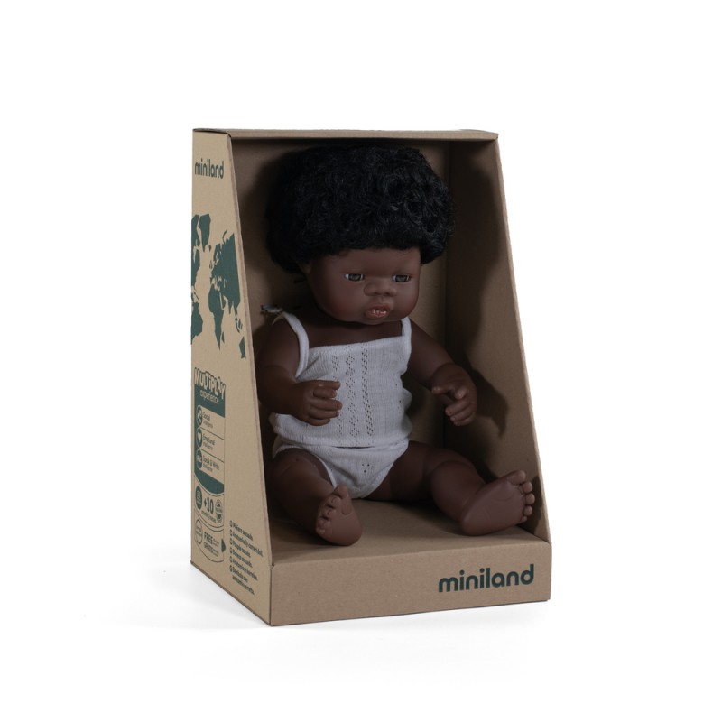 ΚΟΥΚΛΑ AFRICAN GIRL 38CM ΜΕ ΕΣΩΡΟΥΧΑ