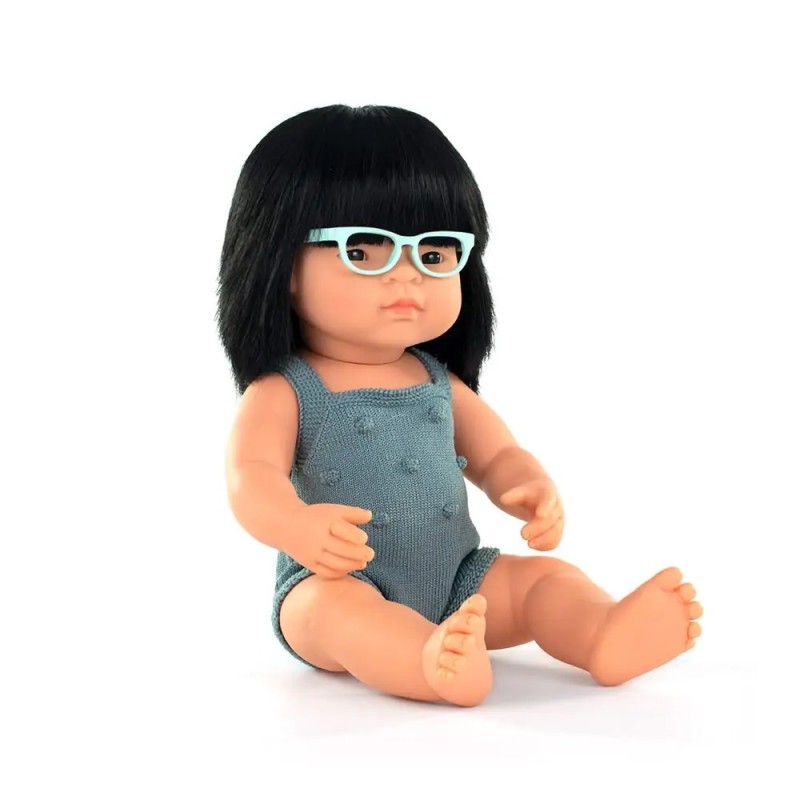 ΚΟΥΚΛΑ ASIAN GIRL ΜΕ ΓΥΑΛΙΑ 38 CM