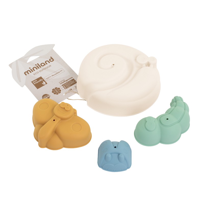 MINILAND ΣΕΤ ΚΑΛΟΥΠΙΑ ΠΑΡΑΛΙΑΣ ECO SAND MOLDS SET COOL
