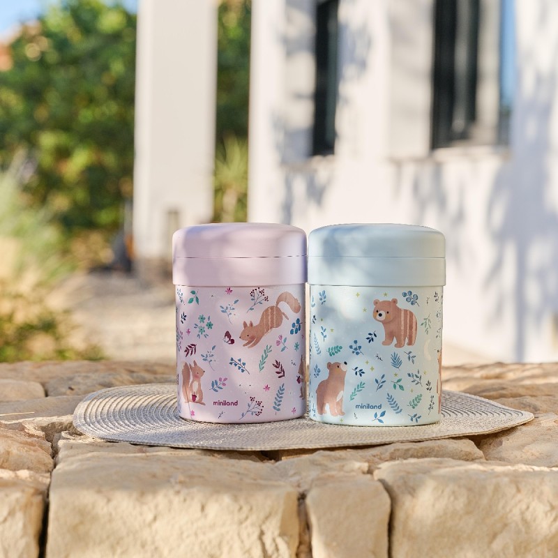 Miniland Θερμός Φαγητού 700ml Με 2 Δοχεία (1 200ml & 1 350ml) Squirrel