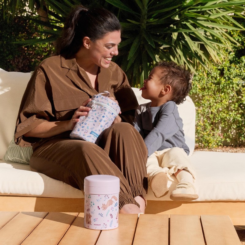 Miniland Θερμός Φαγητού 700ml Με 2 Δοχεία (1 200ml & 1 350ml) Squirrel