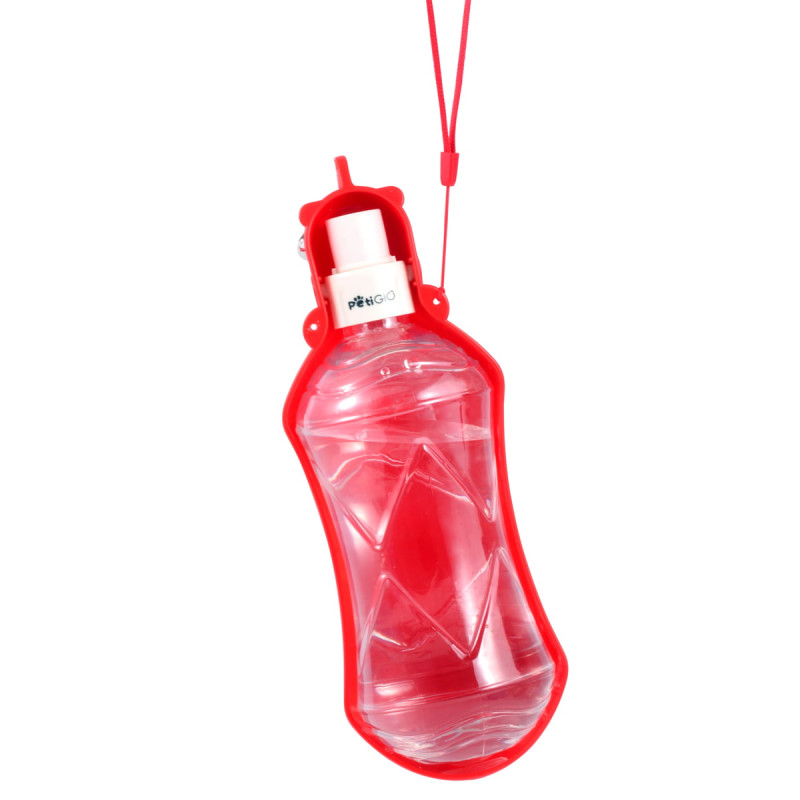 PETIGIO ΦΟΡΗΤΟ ΜΠΟΥΚΑΛΙ ΝΕΡΟΥ ΓΙΑ ΣΚΥΛΟΥΣ 520 ML ΚΟΚΚΙΝΟ