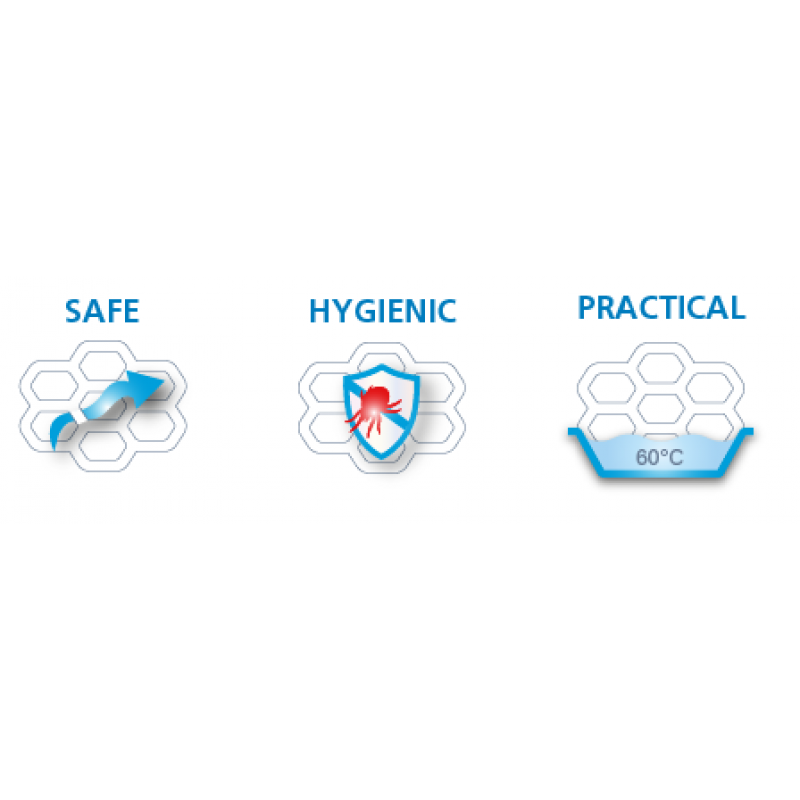 Air Cuddle Bambio Safe Combo Στρώμα με Κάλυμμα & Προστατευτικό Ανώστρωμα Top Safe 70x140