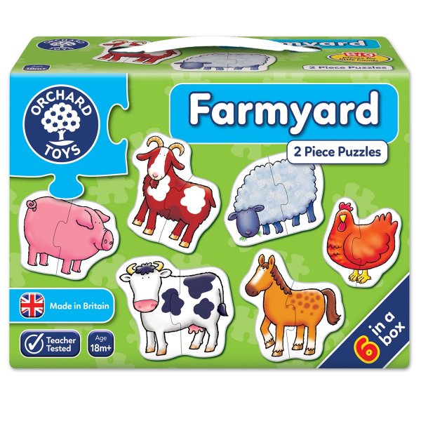 Orchard Toys Πάζλ Farmyard 2 Piece Puzzles