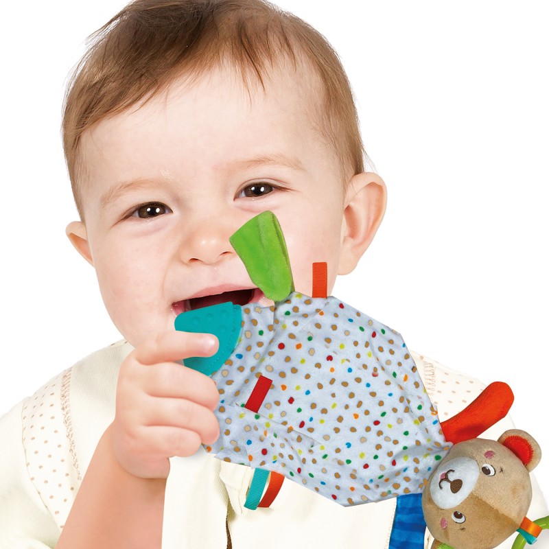 Baby Clementoni For You Βρεφικό Παιχνίδι Κουδουνίστρα Μαλακό Αρκουδάκι Για 0+ Μηνών