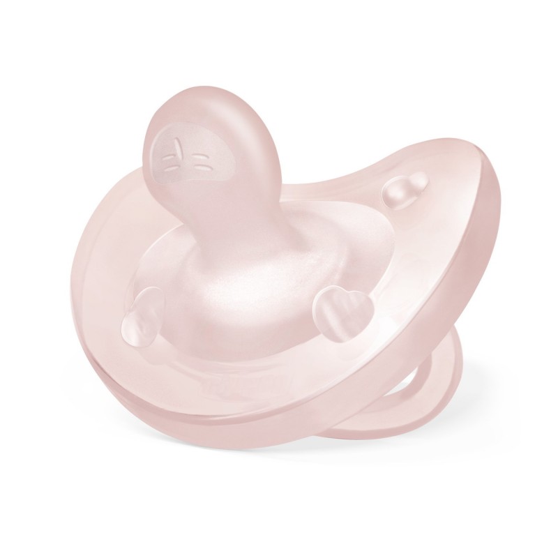 Chicco Πιπίλα Όλο Σιλικόνη PhysioForma Soft Ροζ Για 0-6 Μηνών