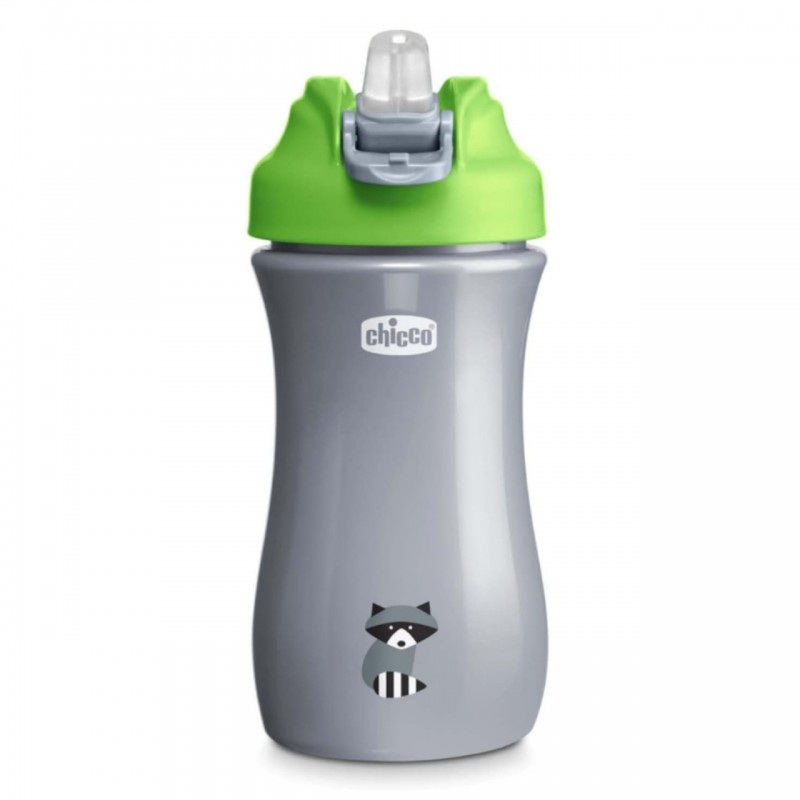 Chicco Pop Up Εκπαιδευτικό Ποτηράκι Με Καλαμάκι Για 24+ Μηνών 350ml Πράσινο