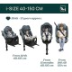 Chicco Καθισματάκι Αυτοκινήτου Bi-Seat i-Size Air για Παιδί 40-150 cm Black Air