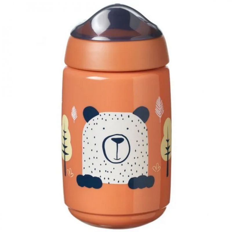 TOMMEE TIPPEE Κύπελλο με στόμιο μαλακής σιλικόνης πορτοκαλί 390ml 12m+