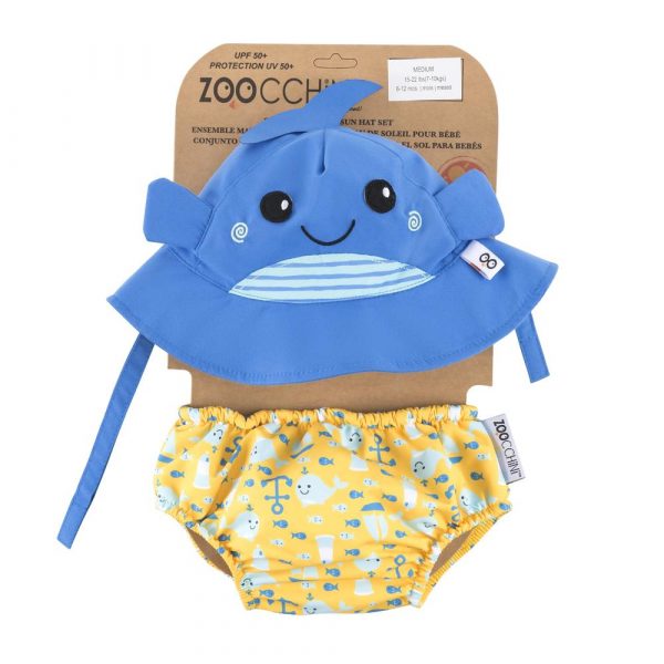 Zoocchini Σετ Μαγιό - Καπέλο Whale 12-24 μηνών
