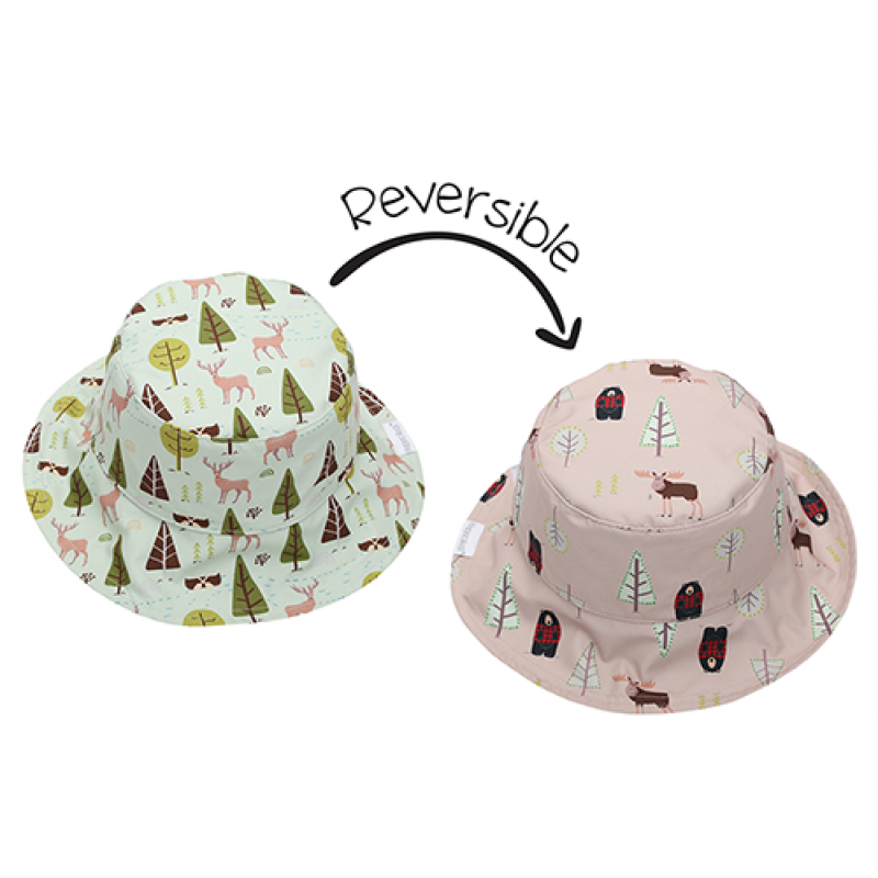 FlapJack Kids Bucket Καπέλο Διπλής Όψης Moose/Cottage