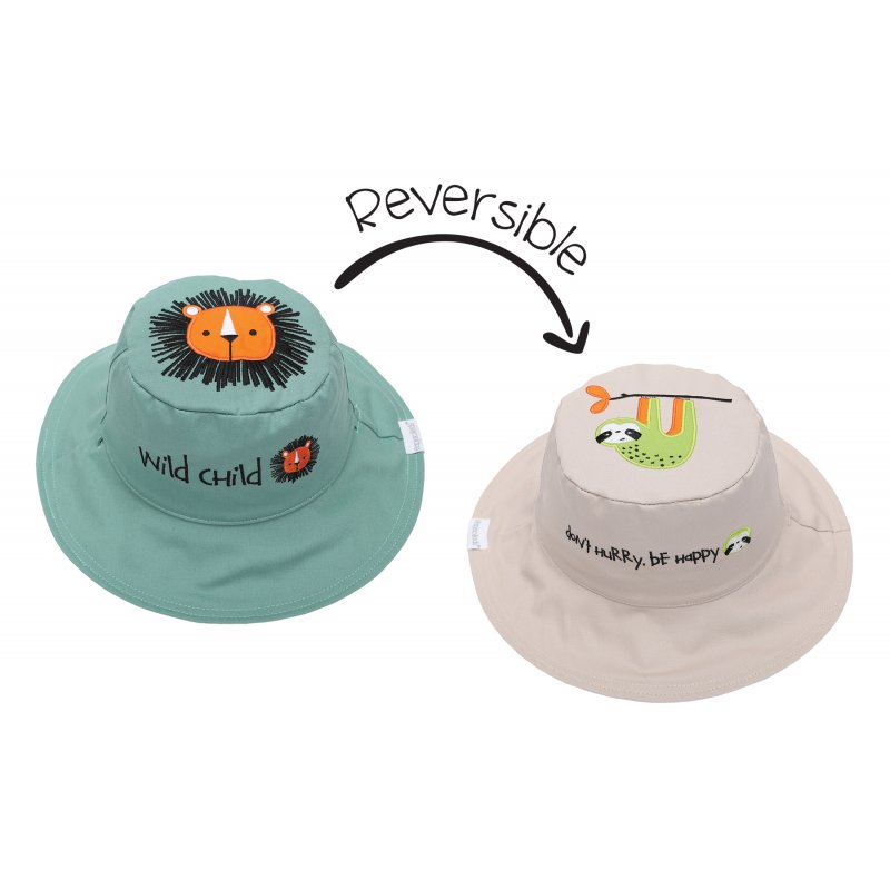 FlapJack Kids Bucket Καπέλο Διπλής Όψης Lion/Sloth