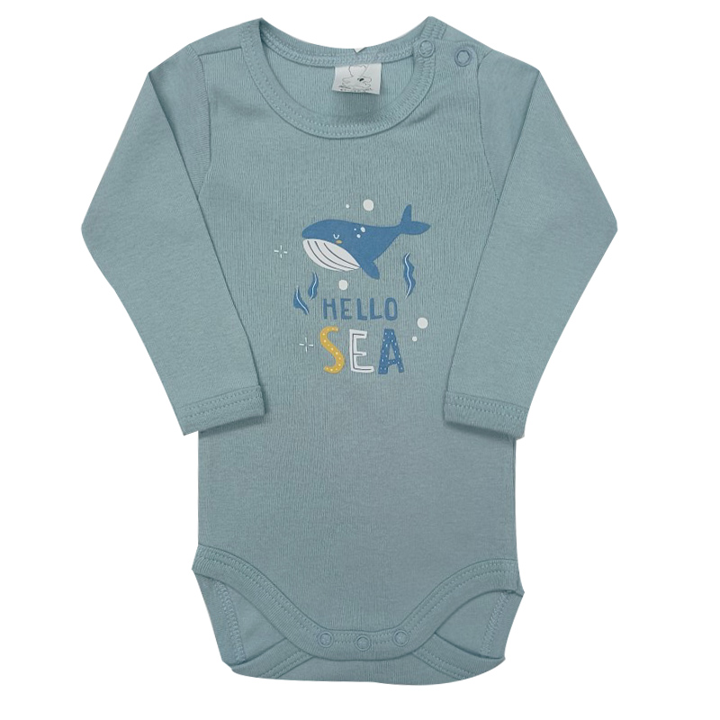 BEBE COONEY ΦΟΡΜ-ΜΠΛΟΥΖΑΚΙ  Μ.Μ  HELLO  SEA 100% ΒΑΜΒ.BLUE SKY 6-.9 3705