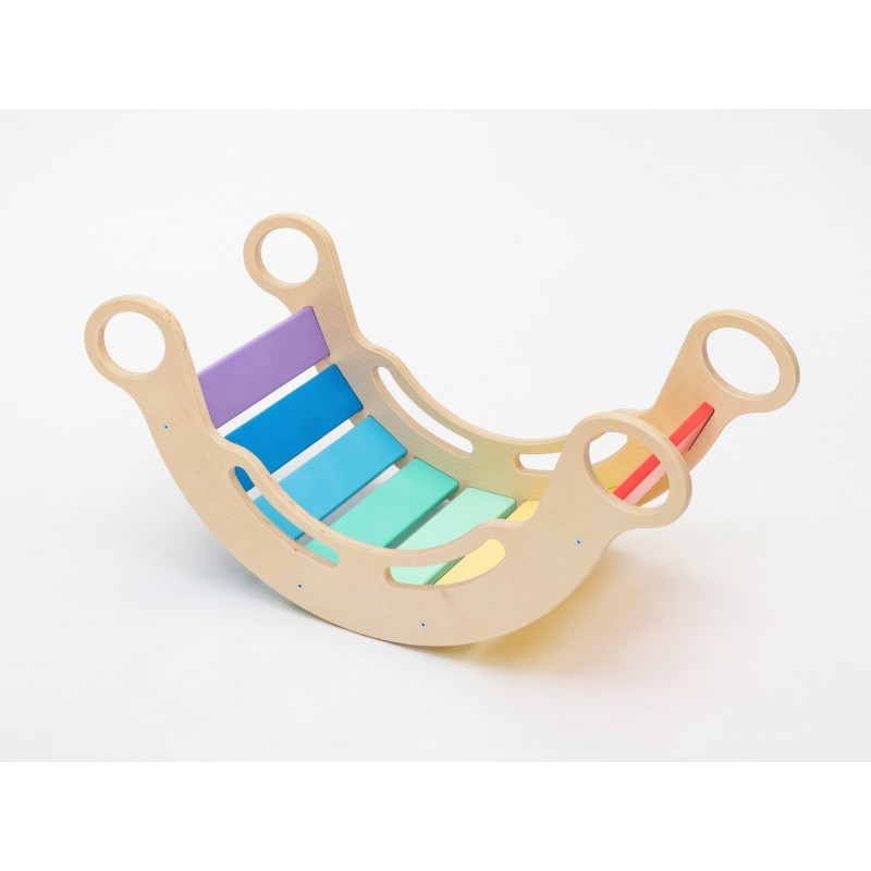 Elis Design Montessori Ξύλινη Κούνια 6 σε 1 Smile Rainbow