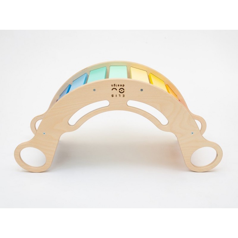 Elis Design Montessori Ξύλινη Κούνια 6 σε 1 Smile Rainbow