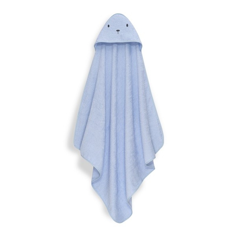 Interbaby Bear Σετ Μπουρνούζι &#038; Πανάκι Παρηγοριάς Μουσελίνας Blue