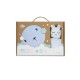 Interbaby Bear Σετ Μπουρνούζι &#038; Πανάκι Παρηγοριάς Μουσελίνας Blue