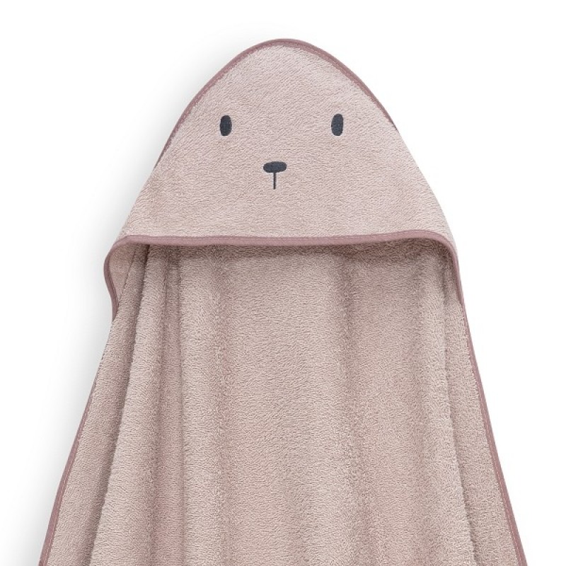Interbaby Bear Σετ Μπουρνούζι &#038; Πανάκι Παρηγοριάς Μουσελίνας Pink