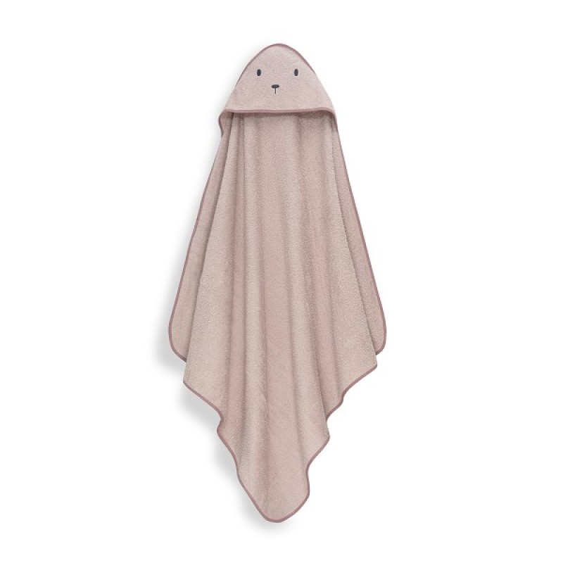 Interbaby Bear Σετ Μπουρνούζι &#038; Πανάκι Παρηγοριάς Μουσελίνας Pink