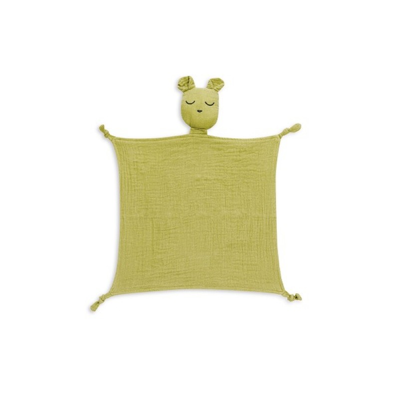 Interbaby Bear Σετ Μπουρνούζι &#038; Πανάκι Παρηγοριάς Μουσελίνας White-Green