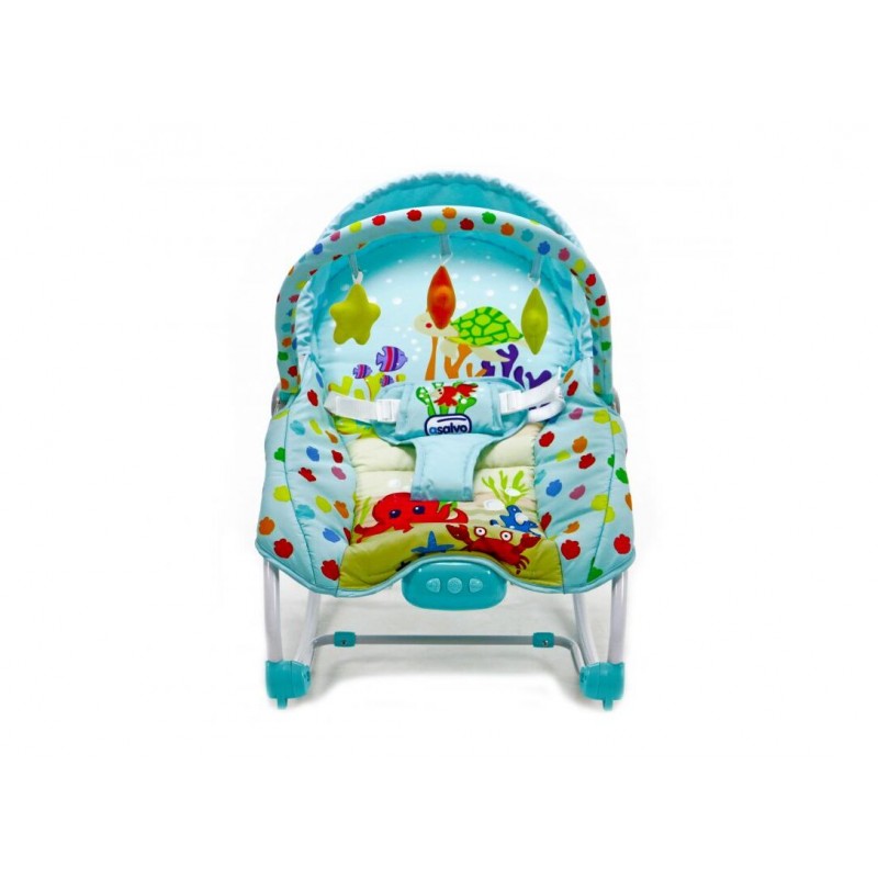 Asalvo Evo+ Βρεφικό ρηλάξ Με Δόνηση &amp; Μελωδίες Ocean Blue